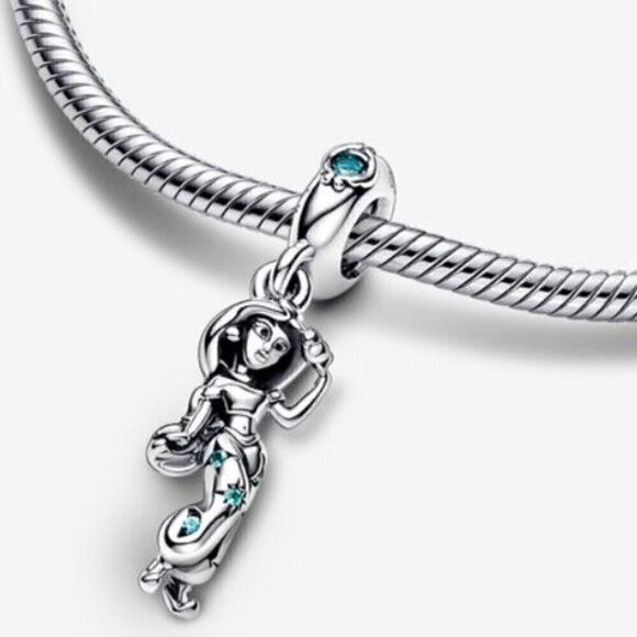 Sterling Silver Princess Jasmine Dangle Charm - Picture 2 of 4
